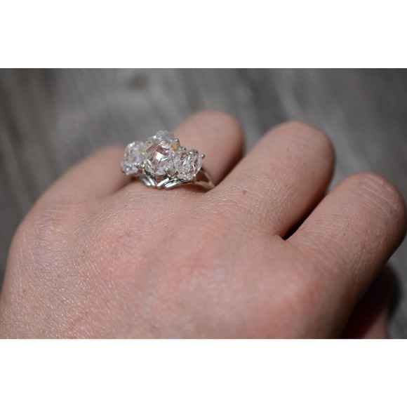 Alternative Engagement Ring Raw rustic Boho Promise Ring dainty unique s… - Picture 3 of 8